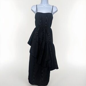 Kate Spade New York x‎ Target Tiered Ruffle Black Tank Midi Dress Plus Size XS
